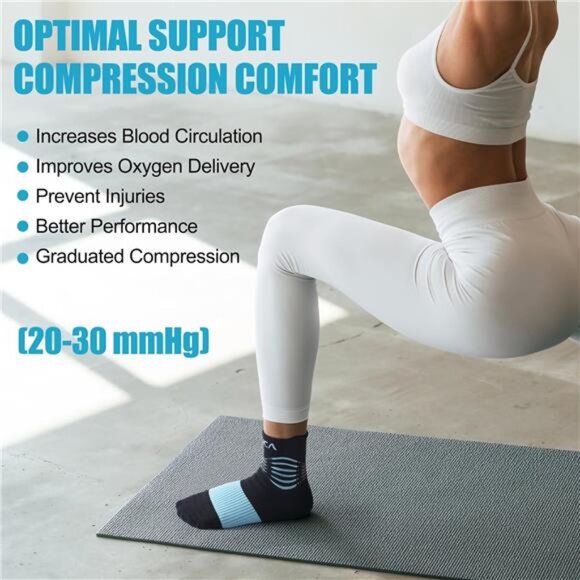 Medical Compression Socks for Women & Men Circulation, Ankle Compression - Picture 5 of 7